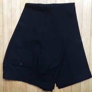 Navy Blue Lauren Ralph Lauren Pleated Trousers